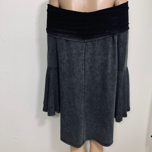 Umgee Off the Shoulder Bell Sleeve Dress Gray M - Picture 4 of 7